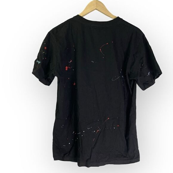 Paint Splatter T Shirt in Black - Picture 2 of 12